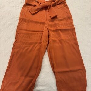 Aritzia Wilfred Burnt Orange Wide Leg Pants